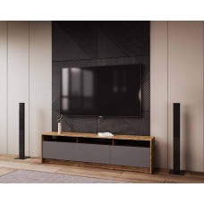 Стенка в гостинную Doros U3 180х33х48 Дуб тахо/Графит (DRS-011408)