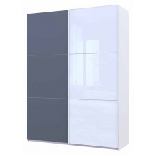Шафа-купе двохдверна Doros G-Caiser 180х60х240 см Білий/Графіт/1 Скло (DRS-011019)