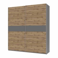 Шафа-купе двохдверна Doros G-Caiser 220х60х240 см Графіт/Тахо (DRS-011003)
