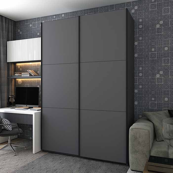Шафа-купе двохдверна Doros G-Caiser 180х60х240 см Графіт (DRS-011034)