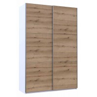 Шафа-купе двохдверна Doros G-Caiser 160х60х240 см Білий/Дуб евок (DRS-011022)