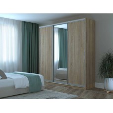 Шкаф-купе трехдверный Doros Сити 24 238х60х240 см Дуб сонома/1 Зеркало (DRS-011053)