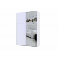 Шафа-купе двохдверна Doros G-Caiser 160х60х240 см Білий/Дзеркало (DRS-011011)