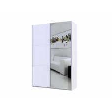 Шафа-купе двохдверна Doros G-Caiser 160х60х240 см Білий/Дзеркало (DRS-011011)