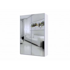 Шафа-купе двохдверна Doros G-Caiser 160х60х240 см Білий/2 Дзеркала (DRS-011024)