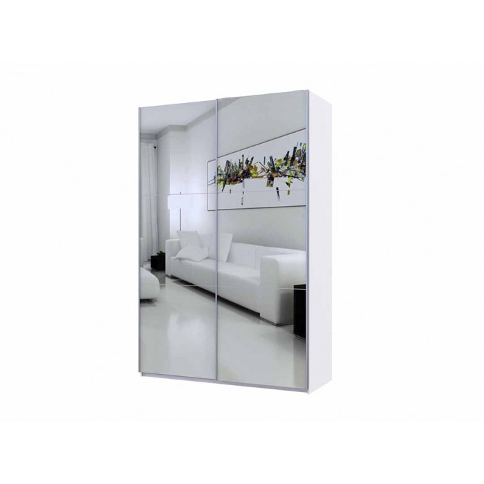 Шафа-купе двохдверна Doros G-Caiser 160х60х240 см Білий/2 Дзеркала (DRS-011024)