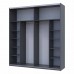 Шафа-купе двохдверна Doros G-Caiser 220х60х240 см Графіт/Бетон (DRS-011231)