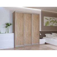 Шафа-купе трьохдверна Doros Сіті Лайт 180х60х225 см Дуб сонома (DRS-011095)