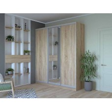 Шкаф-купе трехдверный Doros Сити 24 208х60х240 см Дуб сонома/1 Зеркало (DRS-011052)
