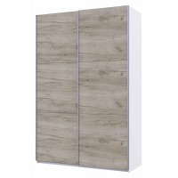 Шафа-купе двохдверна Doros G-Caiser 160х60х240 см Білий/Дуб крафт сірий (DRS-011023)