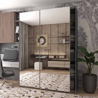 Шафа-купе двохдверна Doros G-Caiser 180х60х240 см Графіт/2 Дзеркала (DRS-011029)