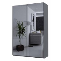 Шафа-купе двохдверна Doros G-Caiser 160х60х240 см Графіт/2 Дзеркала (DRS-011028)