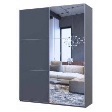 Шафа-купе двохдверна Doros G-Caiser 160х60х240 см Графіт/1 Дзеркало (DRS-011032)