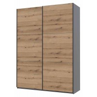 Шафа-купе двохдверна Doros G-Caiser 180х60х240 см Графіт/Дуб евок (DRS-011229)