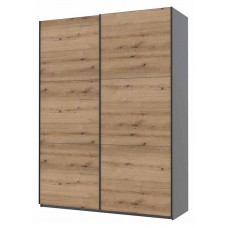 Шафа-купе двохдверна Doros G-Caiser 180х60х240 см Графіт/Дуб евок (DRS-011229)