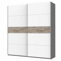 Шафа-купе двохдверна Doros G-Caiser 220х60х240 см Графіт/Білий/Дуб клондайк (DRS-011226)