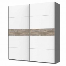 Шкаф-купе двухдверный Doros G-Caiser 220х60х240 см Графит/Белый/Дуб клондайк (DRS-011226)