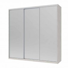 Шкаф-купе трехдверный Doros Сити Лайт 225х60х225 см Белое дерево/3 Зеркала (DRS-011077)