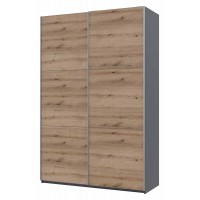 Шафа-купе двохдверна Doros G-Caiser 160х60х240 см Графіт/Дуб евок (DRS-011039)