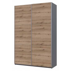 Шафа-купе двохдверна Doros G-Caiser 160х60х240 см Графіт/Дуб евок (DRS-011039)