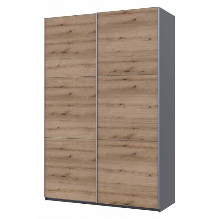 Шафа-купе двохдверна Doros G-Caiser 160х60х240 см Графіт/Дуб евок (DRS-011039)