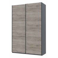 Шафа-купе двохдверна Doros G-Caiser 160х60х240 см Графіт/Дуб крафт сірий (DRS-011027)