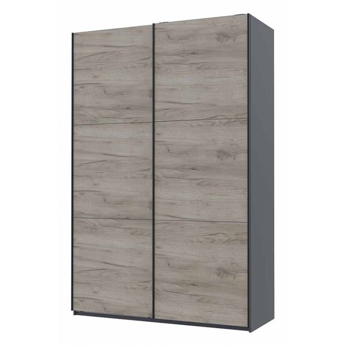 Шафа-купе двохдверна Doros G-Caiser 160х60х240 см Графіт/Дуб крафт сірий (DRS-011027)