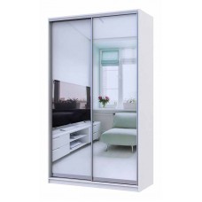 Шкаф-купе двухдверный Doros Сити 24 140х60х240 см Белый/2 Зеркала (DRS-011046)