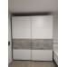 Шафа-купе двохдверна Doros G-Caiser 220х60х240 см Білий/Бетон (DRS-011006)