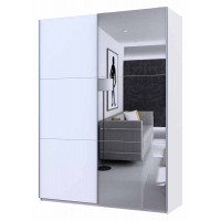 Шафа-купе двохдверна Doros G-Caiser 180х60х240 см Білий/1 Дзеркало (DRS-011236)