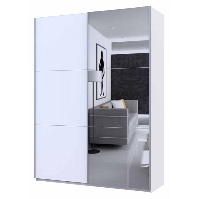 Шафа-купе двохдверна Doros G-Caiser 180х60х240 см Білий/1 Дзеркало (DRS-011236)