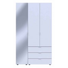 Комплект шаф для одягу Doros Гелар (2 шт.) 116,5х49,5х203,4 см Дзеркало/Білий (DRS-011132)