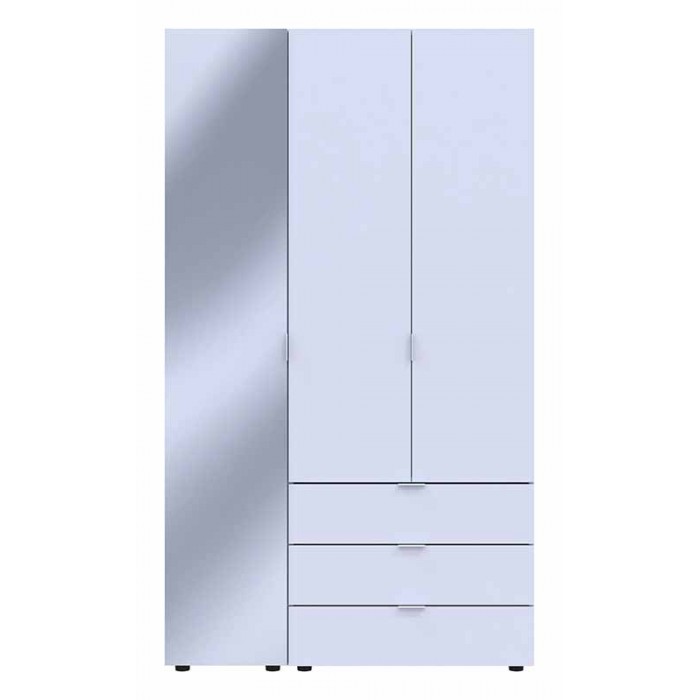Комплект шаф для одягу Doros Гелар (2 шт.) 116,5х49,5х203,4 см Дзеркало/Білий (DRS-011132)
