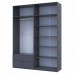 Шафа розпашна с антресолью Doros Лукас 180х50х240 см Графіт (DRS-011192)