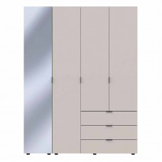 Комплект шаф для одягу Doros Гелар (2 шт.) 155х49,5х203,4 см Дзеркало/Кашемір (DRS-011259)