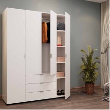 Шафа розпашна для одягу Doros Гелар 155х49,5х203,4 см Білий (DRS-011100)