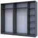 Комплект шаф для одягу Doros Промо (2 шт.) 225х48х204 см Графіт (DRS-011213)