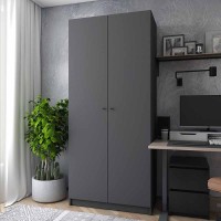 Шафа розпашна для одягу Doros Промо 90х48х204 см Графіт (DRS-011199)