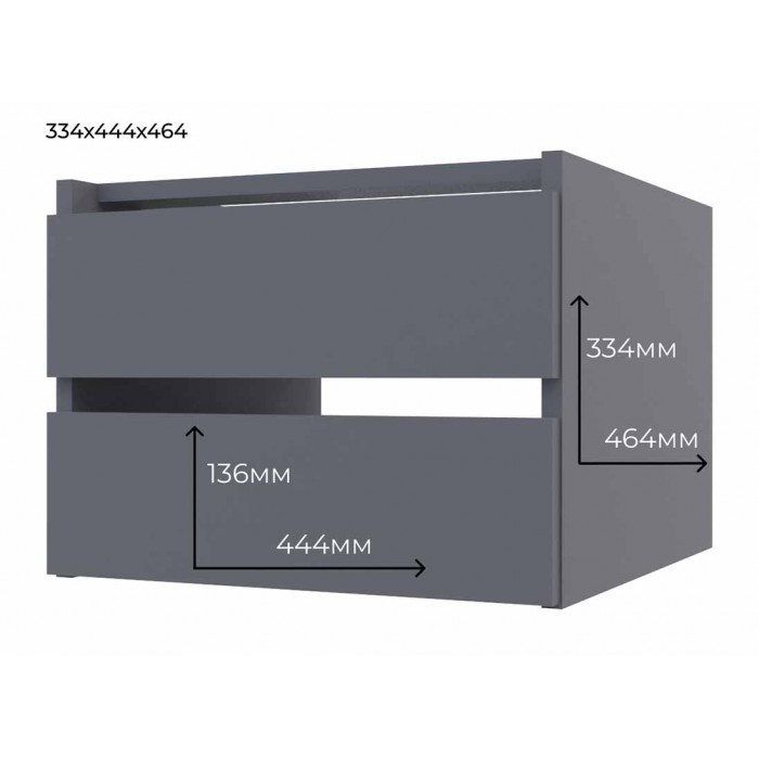 Блок ящиків для шафи-купе Doros G-Caiser Графіт 44,8х42х33,6 см (DRS-011273)