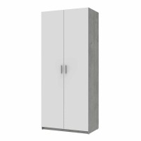 Шафа розпашна для одягу Doros Кен 90х52х210 см Білий/Бетон (DRS-011187)