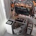 Офісний стіл Doros T8 100х83х75 см Біле дерево/Графіт (DRS-011358)
