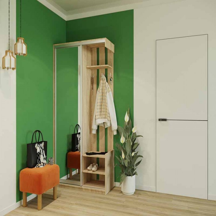 Передпокій з дзеркалом Doros City One Door 110х45х210 см Дуб cонома (DRS-011306)