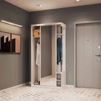Передпокій з дзеркалом Doros City One Door 110х45х210 см Білий (DRS-011404)