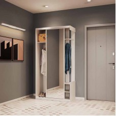 Прихожая с зеркалом Doros City One Door 110х45х210 см Белый (DRS-011404)