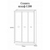 Шкаф 3-х дверный Эверест Соната-1200 венге темный + белый (DTM-2295)