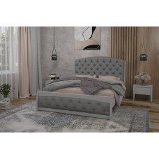 Двоспальне ліжко iSmart Мехіко Світло-сірий (RAL 7040) + Аляска 08 180х190 см (DMBG-1324)
