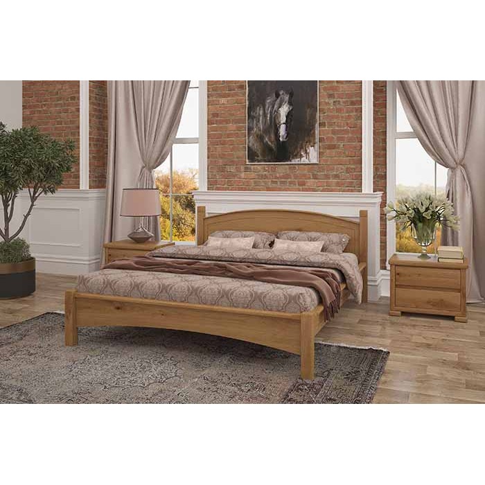 Двуспальная кровать iSmart Мангеттен Н Орех светлый 160х190 см (DMBG-1622)