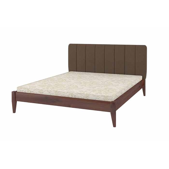 Двуспальная кровать iSmart Лондон ДК Орех лесной + Аляска 28 140х200 см (DMBG-1448)