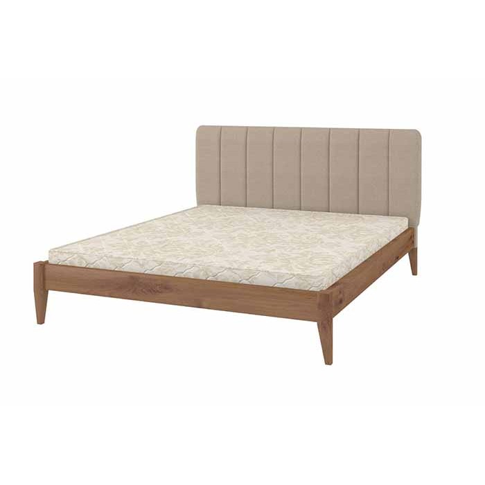 Двуспальная кровать iSmart Лондон ДК Орех светлый + Аляска 23 140х200 см (DMBG-1461)