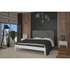 Двуспальная кровать iSmart Нью-Йорк ДК Белый + Аляска 01 140х190 см (DMBG-1530)